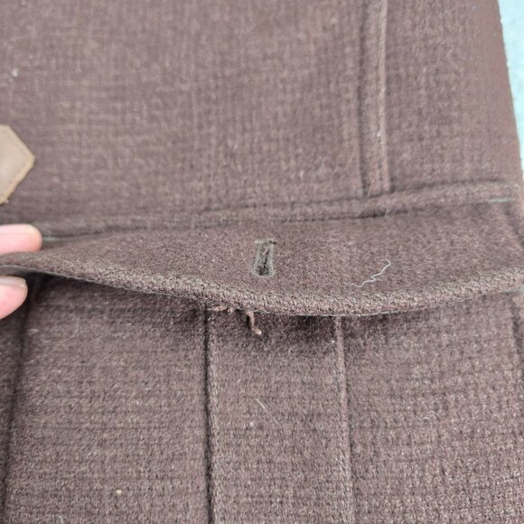 The North Face Coat Womens Medium Brown Toggle Wool Blend Hooded Jacket Pockets - Picture 12 of 16